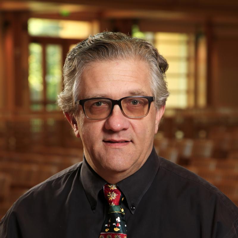Brian Wilson Headshot with Disney tie in Weill Hall